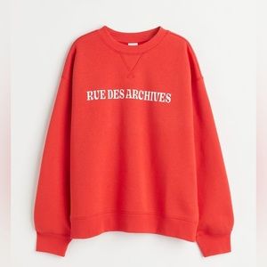 Red H&M crew neck